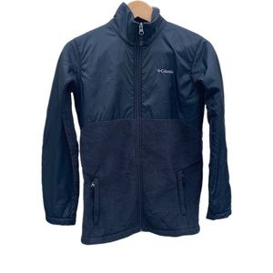 Columbia Fleece Full Zip Jacket Pockets Black